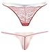 Lace Stretch Thong Underwear Pack of 5 G-string T-back Thong Panties Seamless Lace Stretch Thongs (Small, Assorted)