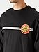SANTA CRUZ Mens L/S T-Shirt Classic Dot L/S Skate T-Shirt - Black, Size: Large