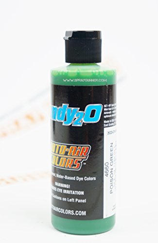Createx Auto-Air Colors Candy2o Poison Green 4660 4oz Waterborne Custom Paints