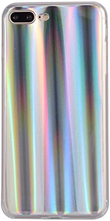 iPhone 7 Plus case,Swishly colorful Holographic Sparkle Bling Glitter Shiny Reflective Rainbow case with Laser Pattern ,Super Thin Soft TPU Protective Case for iPhone 7 Plus/iPhone 8 Plus(5.5 inch)