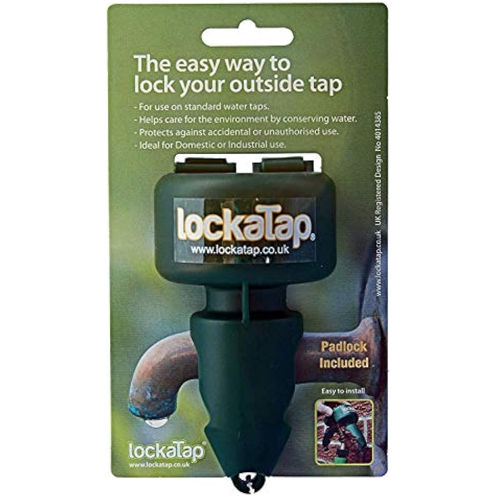 Outdoor Water Faucet Lock Fits Standard 1/2 Outside Taps Includes