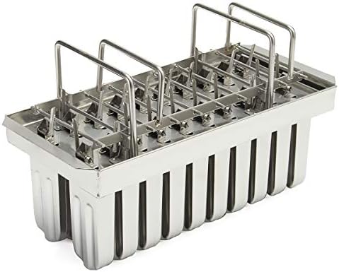Global Brands Online 20Pcs Stainless Steel Molds Frozen Ice Cream Pop Popsicle Holder Maker +Sticks Mould