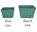FMP Brands 44 Pack Quart Green Molded Pulp Fiber Berry Basket Produce Vented Container for Fruit and Vegetable, Farmer Market, Grocery Stores and Backyard Party