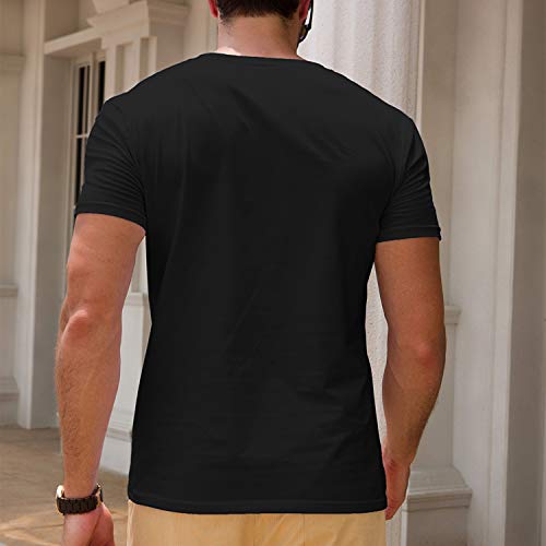 5 Boisouey+Mens+Henley+Shirts+Black