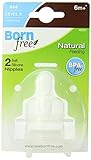 Born Free BPA-Free Fast Flow Silicone Nipples, 6+ Month