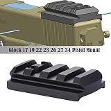 TuFok Glock Sight Mount Plate - Glock 17 19 22 23 26 27 34 Rail for Install Pistol Red Dot Sight