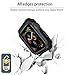 XinywTech Compatible Apple Watch case 44mm ,Shock-proof and Shatter-resistant Protector Bumper iwatch case Compatible Apple Watch Series 4 44mm,black