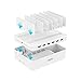 UNITEK Adjustable Charging Station, 60W 6-Port USB Charging Station Dock Organizer, Multiple Device Docking Station, Tablet iPhone iPad Charging Dock Multi Charger Stand, Restaurant, Office & Home Use