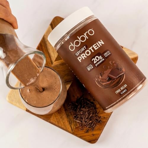 Dobro, Sport Protein, Dobro, Suplemento Proteico Vegetal em Pó, Sabor Croc Belga 450g 1 lata - 450g