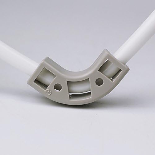 Pack of 4 PureSec 2018 FBC01 Plastic Flow Bend Clip 1/4inch Tubing 90