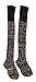 STYLEGAGA Women's Fall Winter Warm Over the Knee High Socks Knit Long Boot Socks Leg Warmer (Heather Knit_Black)
