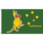 Australia Boxing Kangaroo 5'x3' (150cm x 90cm) Flag by 1000 Flags