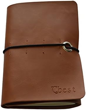 Tekon Handmade PU Leather Journal Notebook Refillable, Vintage Retro Leather Cover Notebook Notepad Jotter Diary Journal Workbook (Coffee)