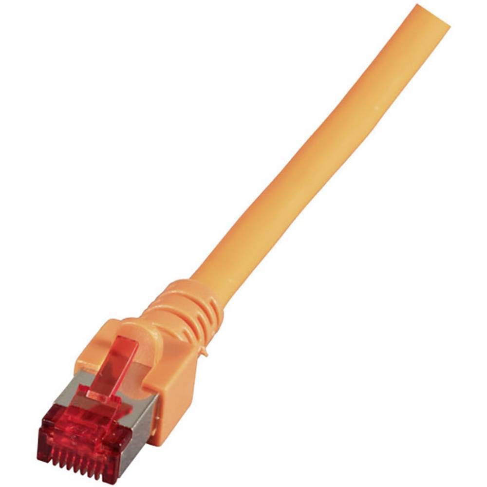 EFB-Elektronik RJ45 Patch Cable S/FTP Cat.6 LSZH 0.5 m Orange Pack of 3