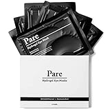 Pare Activated Charcoal Eye Mask with Hyaluronic Acid for Depuffing Eyes and Dark Circles, Hydrating and Anti Wrinkle Eye Patches Six Pairs