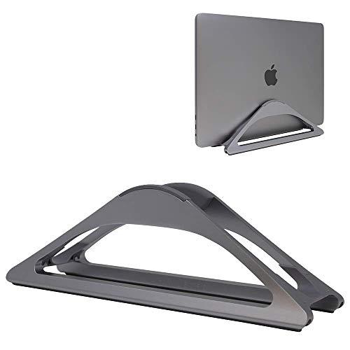HumanCentric Vertical Laptop Stand for Desks (Space Gray) | Adjustable Holder to Dock Apple MacBook, MacBook Pro, and Other Laptops to Organize Work & Home Office