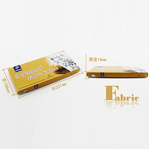 image for Magicdo® 12 Cols Fabric Paint Set Nontoxic Textile Fabric Paint Artis