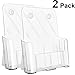 Ktrio Acrylic Brochure Holder 8.5 x 11 inches Plastic Acrylic Literature Holders Clear Flyer Holder Rack Card Holder, Magazine, Pamphlet, Booklet Display Stand Trifold Holder Desk or Wall Mount 2 Pack primary