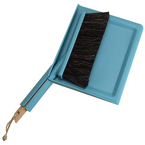 MACOSA SP1310 Kehrset Türkis-Blau | Eckig | Handfeger & Schaufel | Kehrwisch | FSC ZERIFIZIERT | Kehrgarnitur…