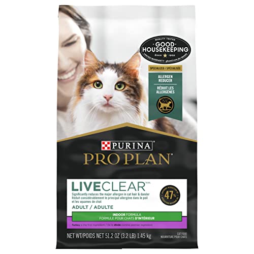 Purina Pro Plan Allergen Reducing, Indoor Cat Food, LIVECLEAR Turkey
