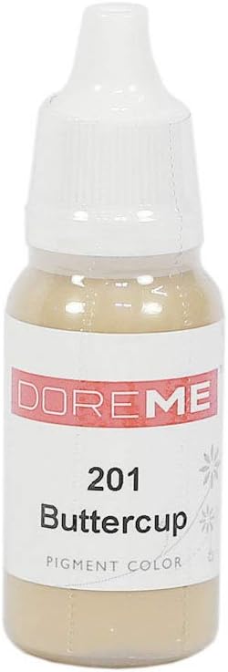 The Elixir Beauty Doreme Professional Permanent Makeup Pigment Tattoo Ink Set Micro Micropigment Eyebrow Kit, CLINICALLY Tested, Buttercup, 1/2 Oz