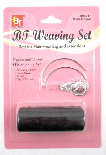 Weaving set for weaving and extentions dark brown