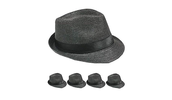 Fedora Hat Cuban Black High Structured 