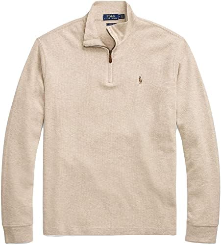 POLO RALPH LAUREN Mens Classic Estate-Rib Quarter-Zip Pullover
