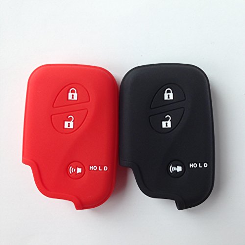 WKX 2pcs Silicone Fob Key Cover for Lexus CT200H ES350 GS300 GS350 GS430 GS450h GS460 GX460 LX570 RX350 RX450h RX400h RX330Fob Remote Keyless Entry Smart Key Protector Key Jacket HYQ14ACX