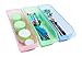 Honla Small Clear Plastic Fridge and Freezer Storage Organizer Bins-Set of 3-Mini Multi-Colored See Through Tray Holder for Kitchen Cabinet,Pantry&Refrigerator Organization-Pink,Lime Green,Light Blue