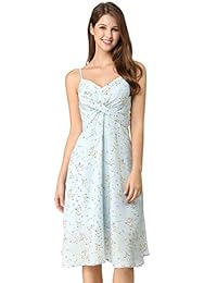 Allegra K Vestido de verano con diseño floral, para mujer