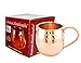 Inspired Basics Solid Copper Moscow Mule No Tin or Nickel Lining Mug Hammered Type Copper Mug 16 Oz Capacity by Inspired Basics