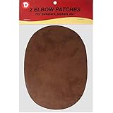 Faux - Suede Garment Iron-On Elbow Patches 4 1/2 x 5 1/2 in 2/Pkg - Brown
