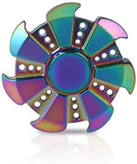 Fidget Spinner Rainbow Tri Hand spinner EDC ADHD Focus Toy Anxiety Stress Reducer For Kids Adults Alloy Speed 1-5 Min Spins (rainbow)
