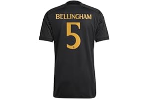 BAD BXTCH #5 Bellingham Away Soccer Jersey (US, Alpha, Small, Regular, Black)
