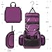 VENTURE 4TH Hanging Travel Toiletry Bag for Women & Men - Travel Organizer with Expandable Compartments & Removable Clear Pouch for Toiletries (Port Purple)
