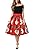 Meenew Women's Elastic Flared Pleated Christmas Printed Party Mini Skater Skirt