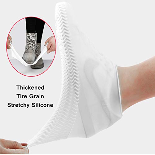 image for XIAOYU Waterproof Shoe Covers, Reusable Silicone Rain Shoe Covers,Fold