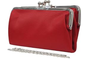 NGIL Double Frame Vintage Style Clutch Purse, Women's Travel Wallet