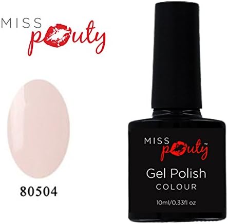 Miss PoutyNail Polish Soak Off UV Nail Gel Polish 10ml - 14 day wear! UK Cosmetic Specialists (Cotton Candy Pink - 80504)