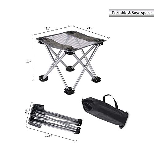 2pack of Folding Camping Stool,Portable Fishing Stool&Chair, Lightweight 1.2lbs Outdoor Slacker Chair for Backpacking, Hiking, BBQ, Picnic, Travel. 330lbs Capacity with Carry Bag