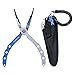 SUAOKI Stainless Steel Fishing Pliers Saltwater Aluminum Handles Tools for Cutting Braid Line and Remove Hooks Lure with Sheath and Lanyard