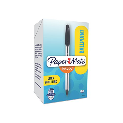 Paper Mate InkJoy 50ST Ballpoint Pens, Medium Point (1.0mm), Black, 60 Count