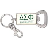 Sorority Shop Delta Sigma Phi Fraternity Keychain - Flat Bottle Opener with Greek Letters and Fraternity Name in Official Colors, Delta Sigma Phi Keyring