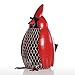 Tomfeel Bird Money Bank with Red Clothes Iron Handmade Bird Shape Coin Bank Practical Craft Home Decoration Gift