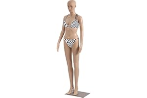 Full Body 69" Realistic Female Mannequin Adjustable Mannequin Dress Model Display Head Turns Dress Form Female Mannequin Tors