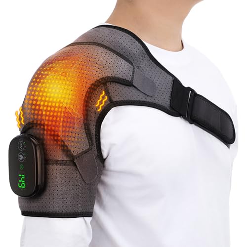 Beauenty Shoulder Massager,Heated Shoulder Brace Wrap And Heating Pad With 3 Heating Setting,Shoulder Massager For Office Relax,Left Right Shoulder Massage,Gift For Men Women