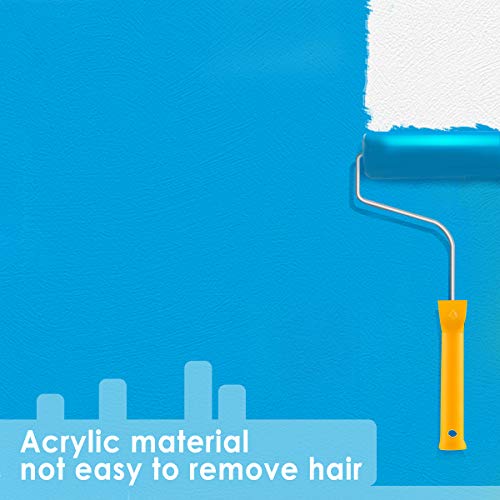 ESSORT Wall Paint Roller, 4'' Mini Paint Roller with 10 Pcs Replacement Roller Covers, Corrosion Resistance Home Painting Brush, House Decoration Painting Supplies, Wall Paint Brushes - Thumbnail 7