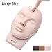 BHD BEAUTY Eyelash Practice Training Head for Makeup Cosmetology Beige Flat Soft PVC Material Head with Mount Hole primary