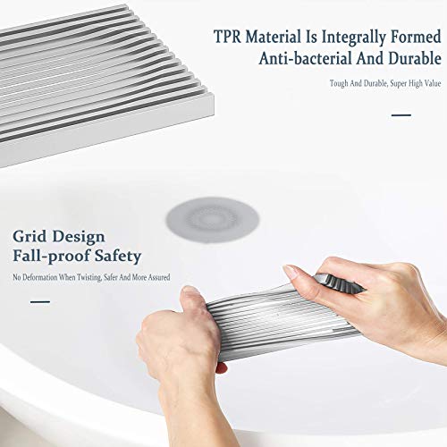 Okotxs Silicone Soap Dishes for Bathroom,Drainable Soap Dishes Soap Dish Pad for Shower,Bar Soap Holder for Shower/Bathroom, Durable Silicone Soap Dish Tray to Keep Soap Dry Clean (Gray)